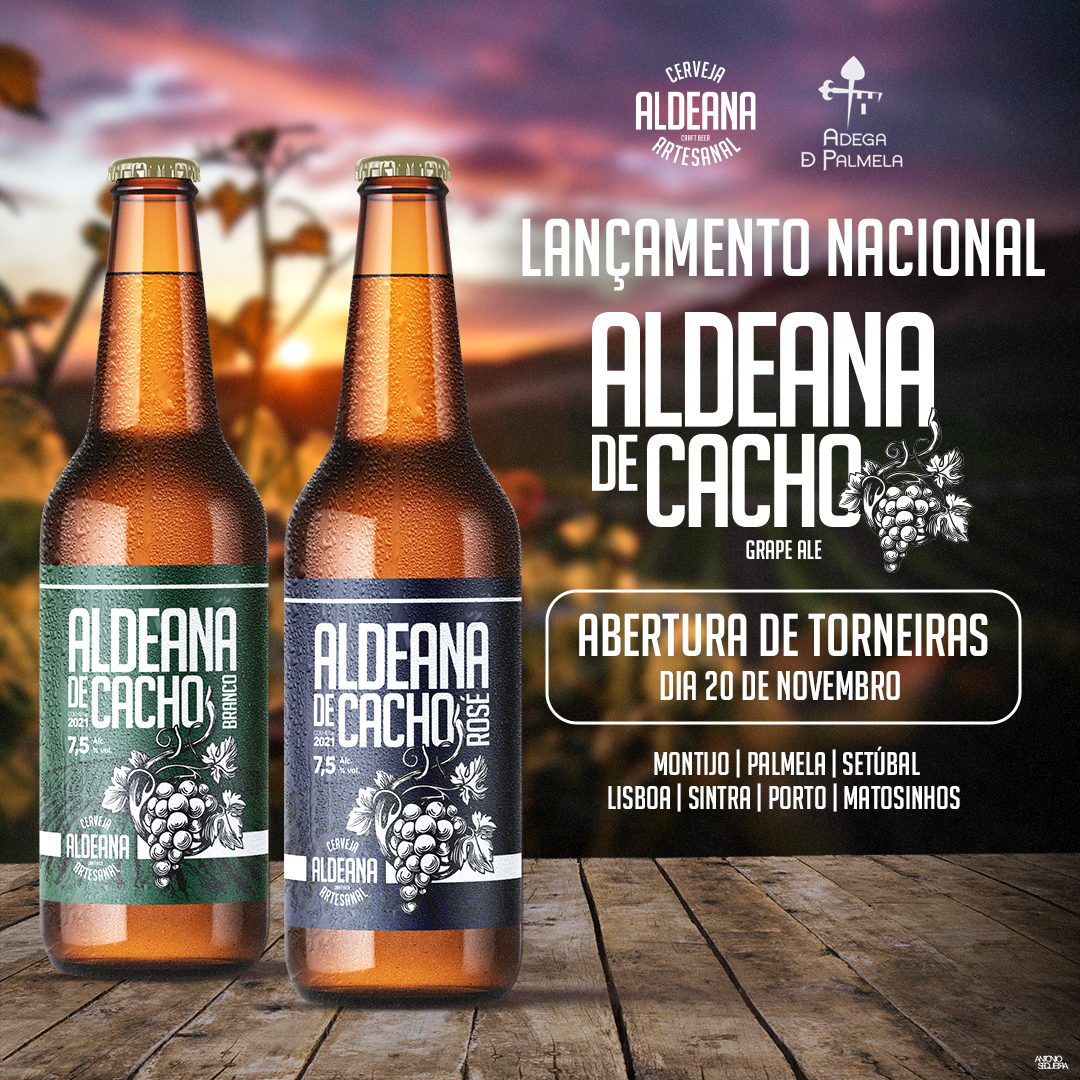 ADEGA DE PALMELA E CERVEJA ALDEANA LANÇAM DUAS CERVEJAS DE UVA